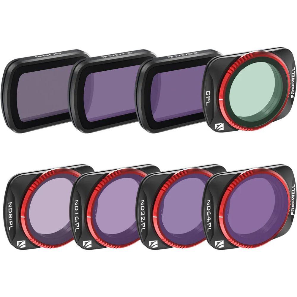 Freewell Filtres pour DJI Osmo Pocket 3 - Utilisation toute la journée - Lot de 8