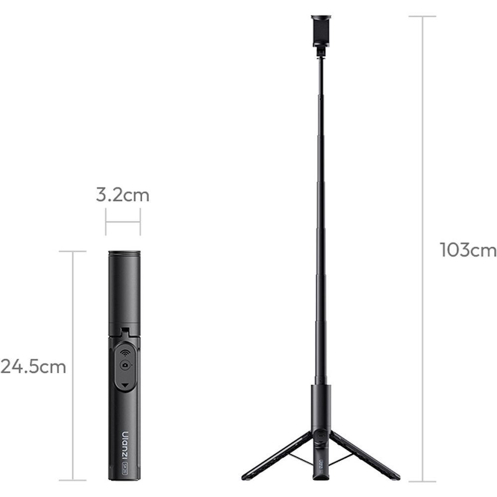 Ulanzi SK26 Trépied perche à selfie portable (pince pour téléphone)