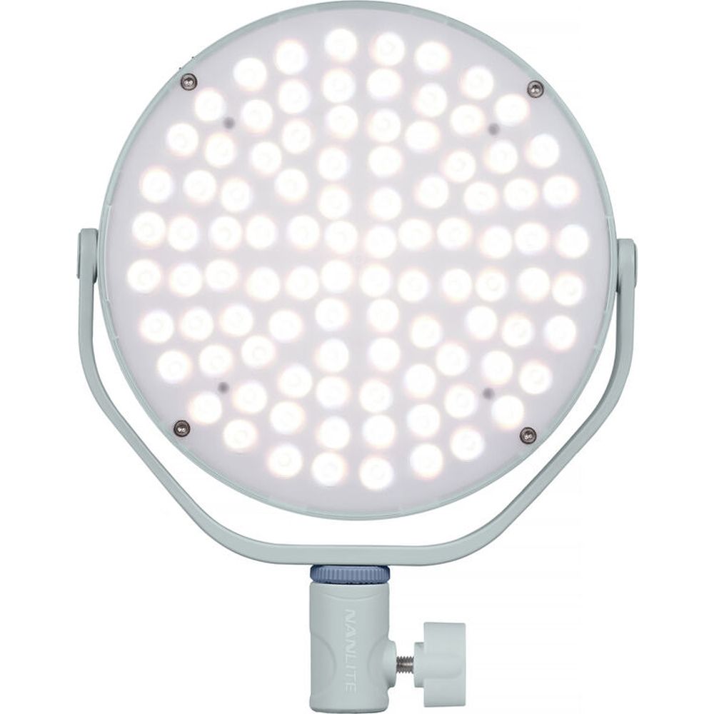 Nanlite Miro 30c Panel de luz LED redondo a todo color (azul menta)