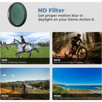 Freewell Filtres pour DJI Osmo Action 6 - Journée standard - Pack de 4