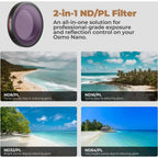 Freewell DJI Osmo Nano Filtres Bright Day - Lot de 4