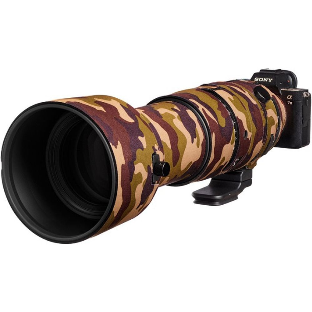 EasyCover Objectif Cover Chêne pour Sigma 60-600mm f/4.5-6.3 DG OS HSM | S (Sony E / Leica L) Camouflage marron