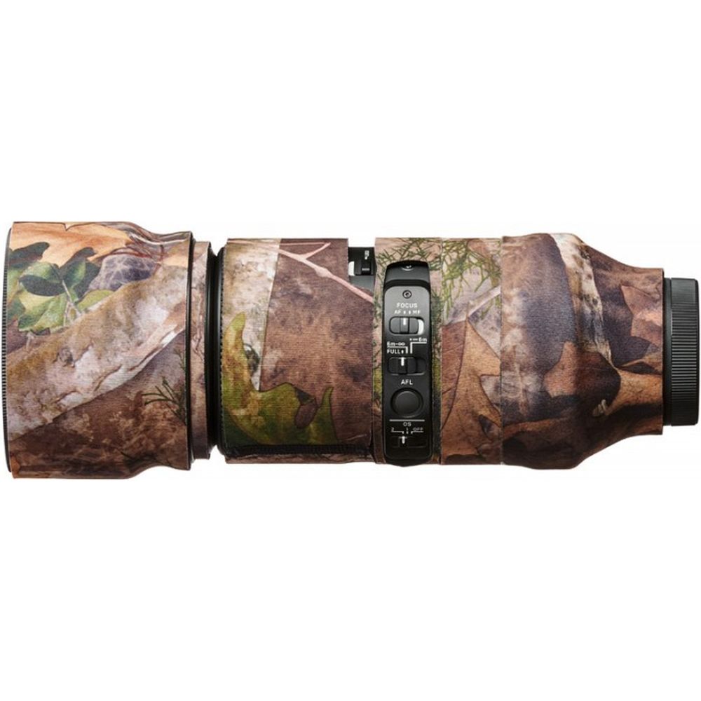 easyCover Lente roble para Sigma 100-400mm f/5-6.3 DG DN OS | C (Sony E / Leica L) Camuflaje Kanati de madera verdadera