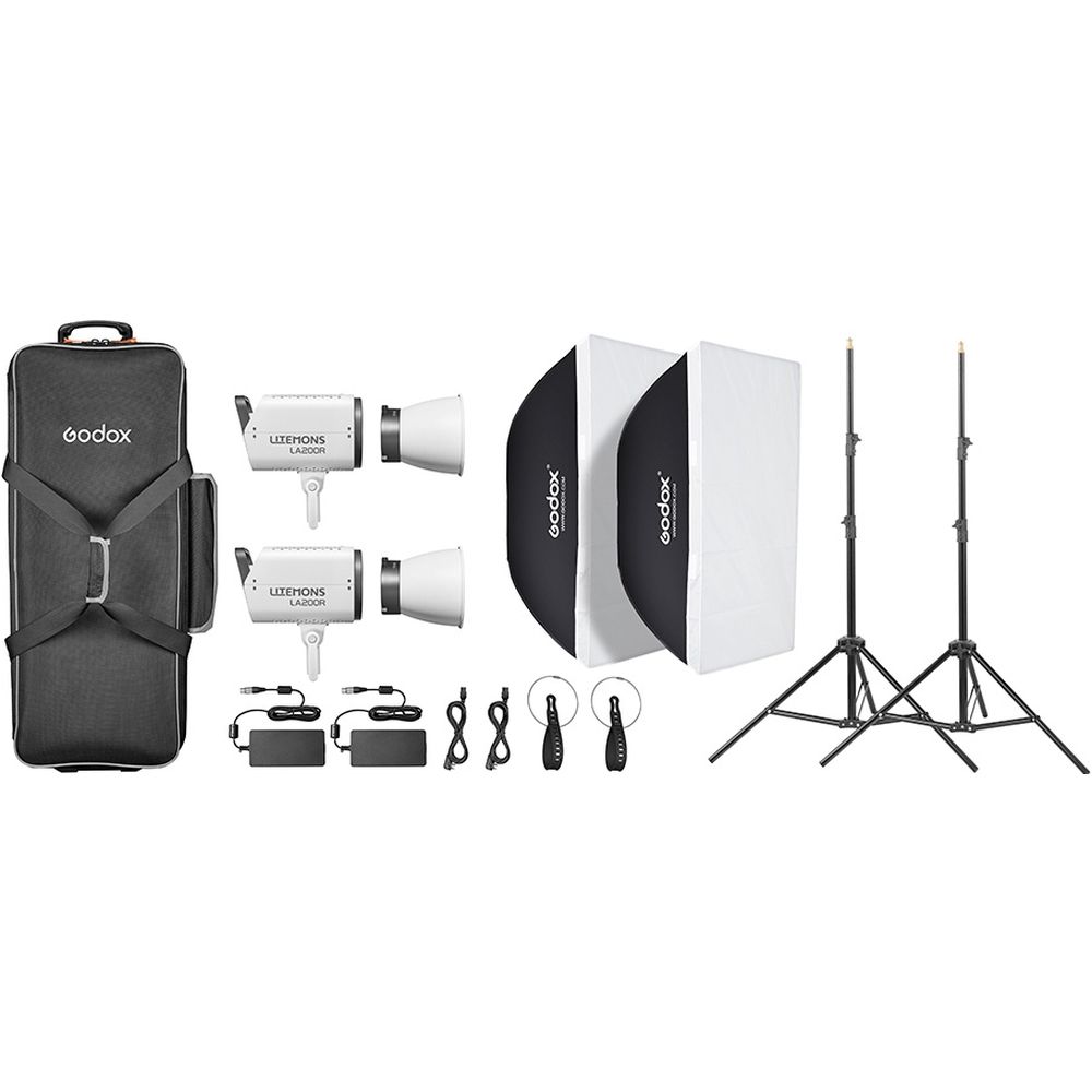 Godox Litemons LA200R RGB Kit de 2 luces LED de vídeo