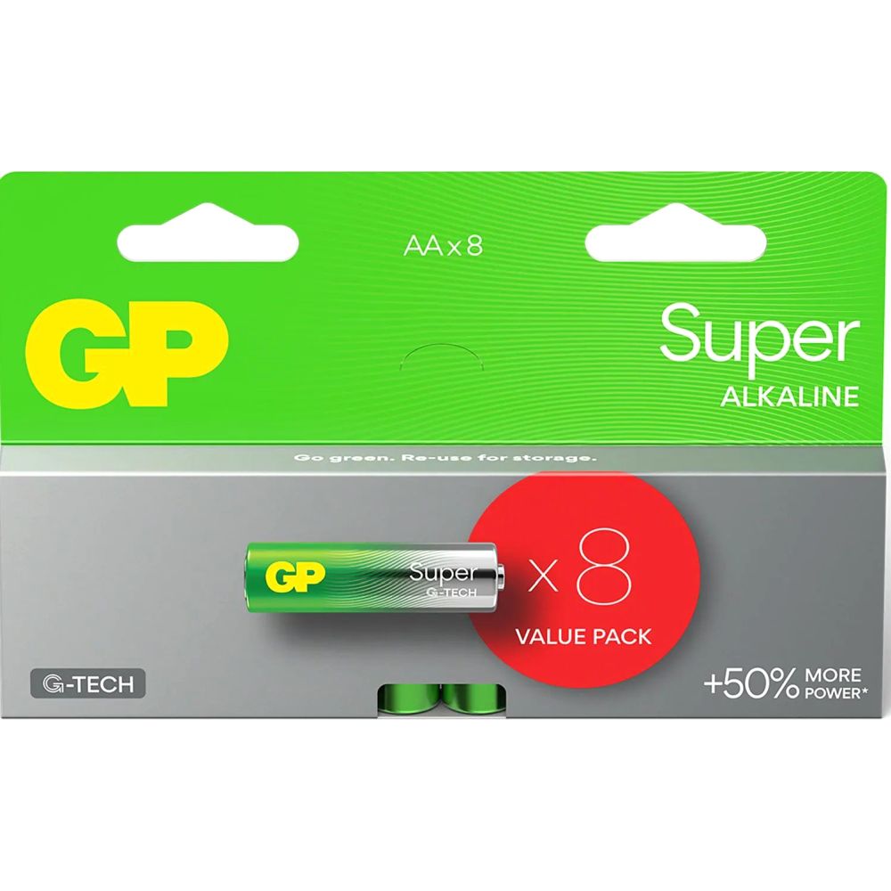 GP Super AA Piles alcalines 1,5 V (8x)