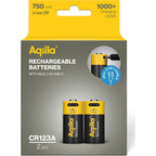 Aqiila CR123A USB-C Batería recargable 3V 750mAh Li-Ion (2x)