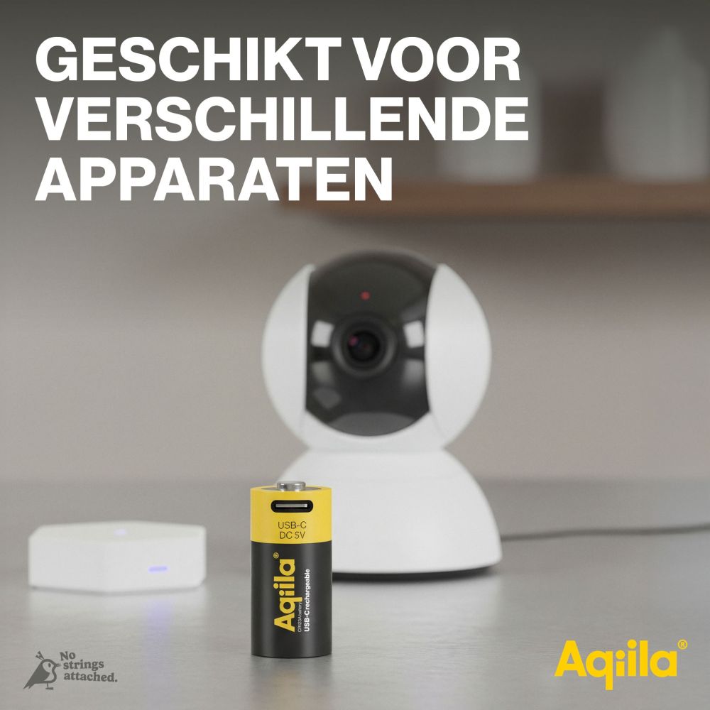 Aqiila CR123A USB-C Batería recargable 3V 750mAh Li-Ion (2x)