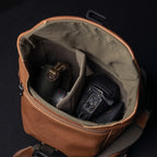 Wotancraft Pilot Travel Bolsa de cámara 3,5L – Cuero Marrón