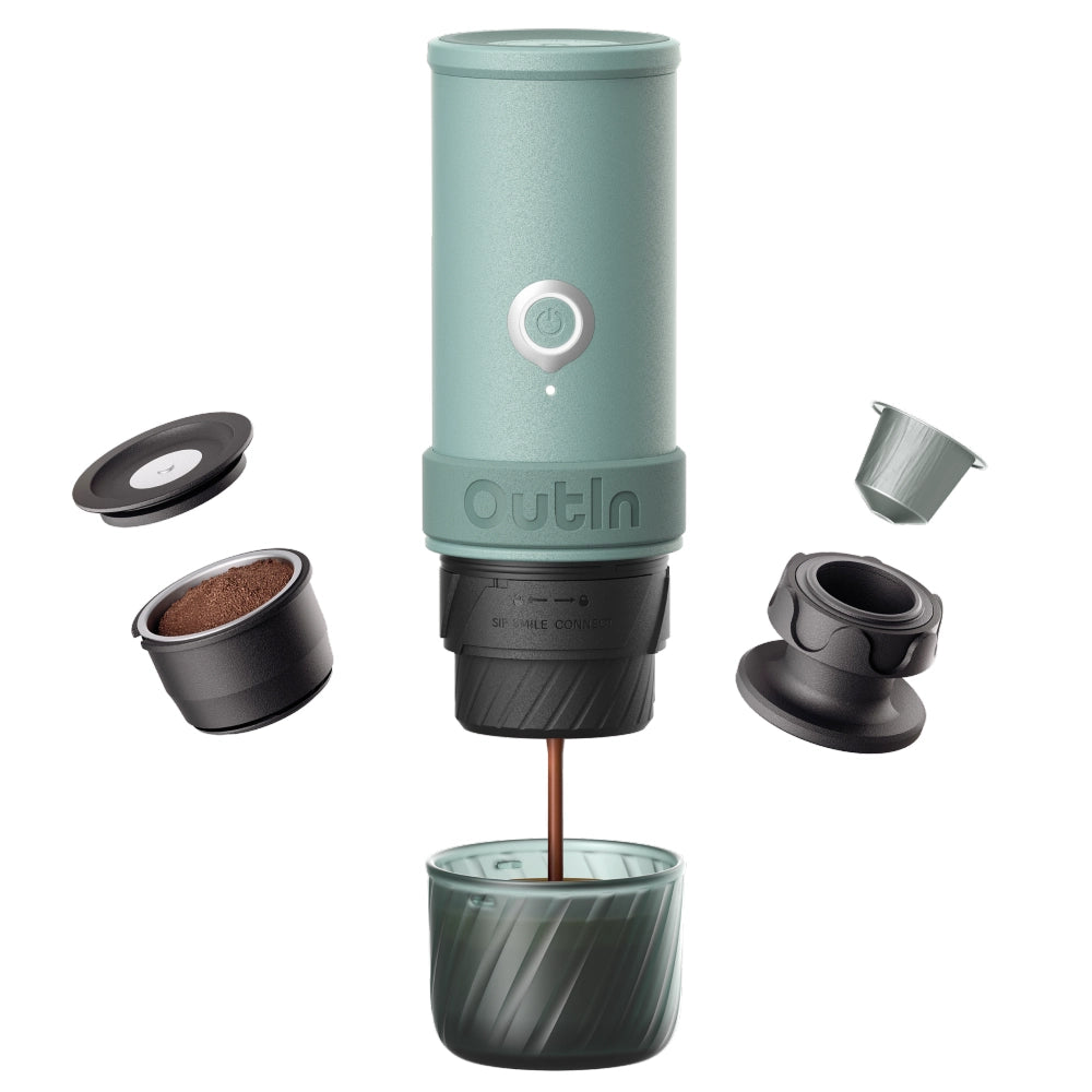 OutIn Mino Tragbare Espressomaschine – Canyon-Grün