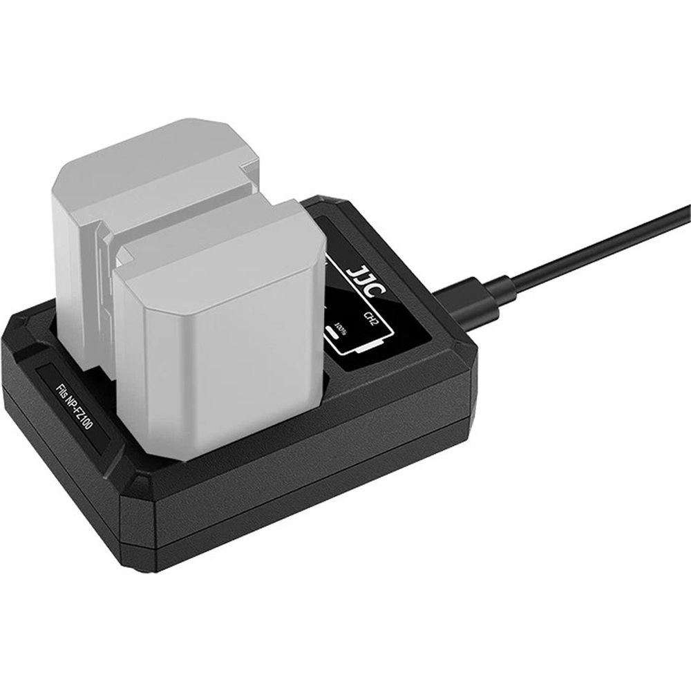 JJC Sony DCH-FZ100TC USB-C Chargeur double batterie (pour Sony NP-FZ100)