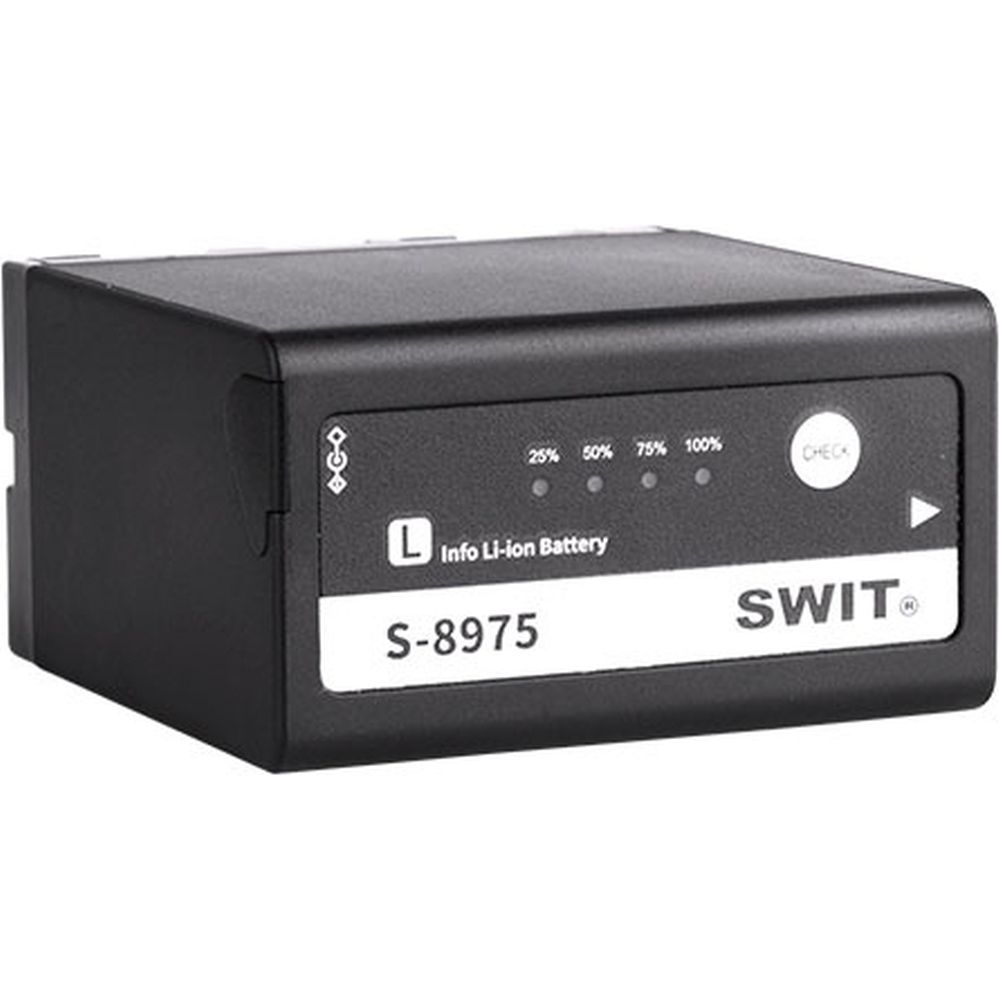 SWIT S-8975 Batteria DV da 75 Wh/10,4 Ah tipo NP-F (serie Sony L) con ingresso/uscita polo CC