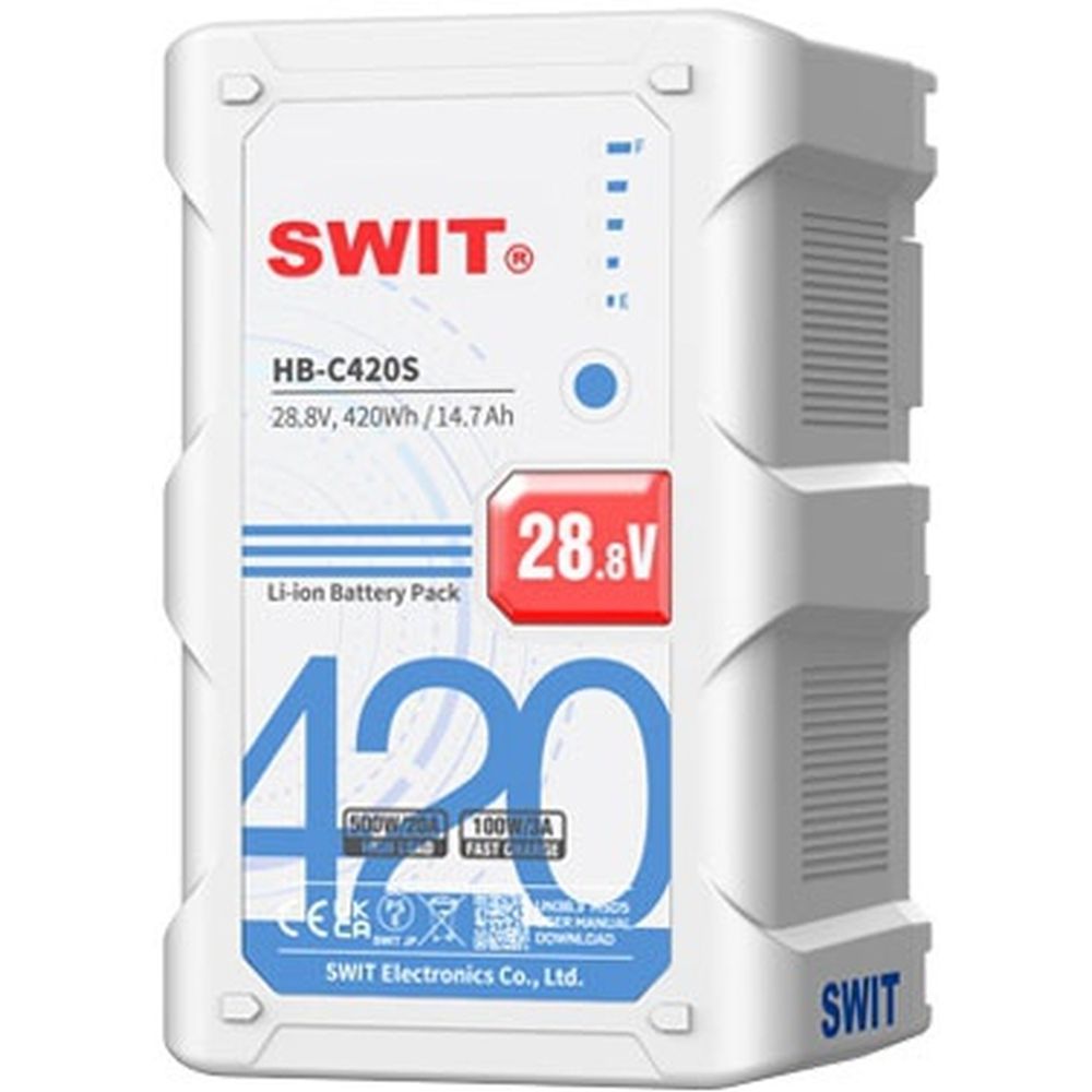 SWIT HB-C420S Batteria da 420 Wh e 500 W, super-carico, 28 V, V-Mount
