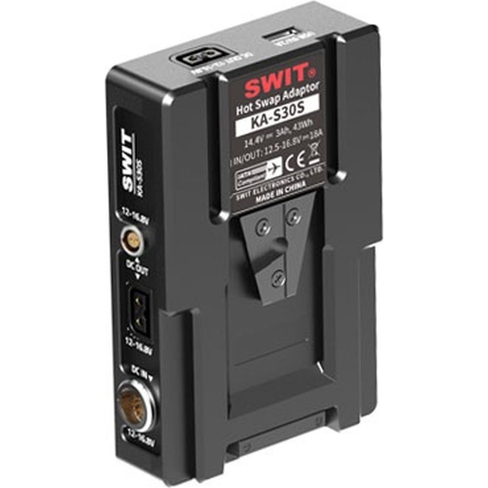 SWIT KA-S30S Hochlastschalter mit Mehrfachsteckdosen, Hot-Swap-Platte, V-Mount zu V-Mount