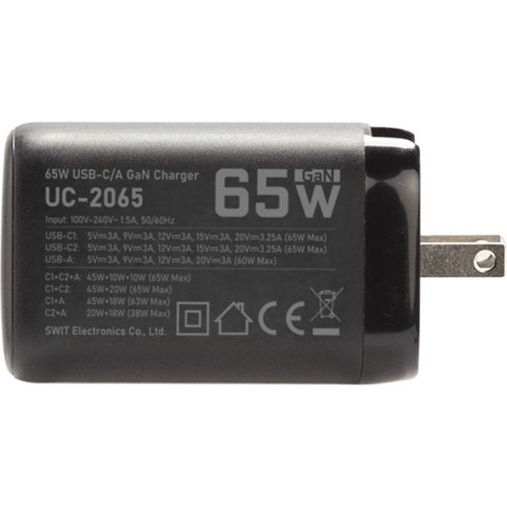 SWIT UC-2065 2x USB-C + 1x USB-A 65W Schnellladegerät mit USB-C