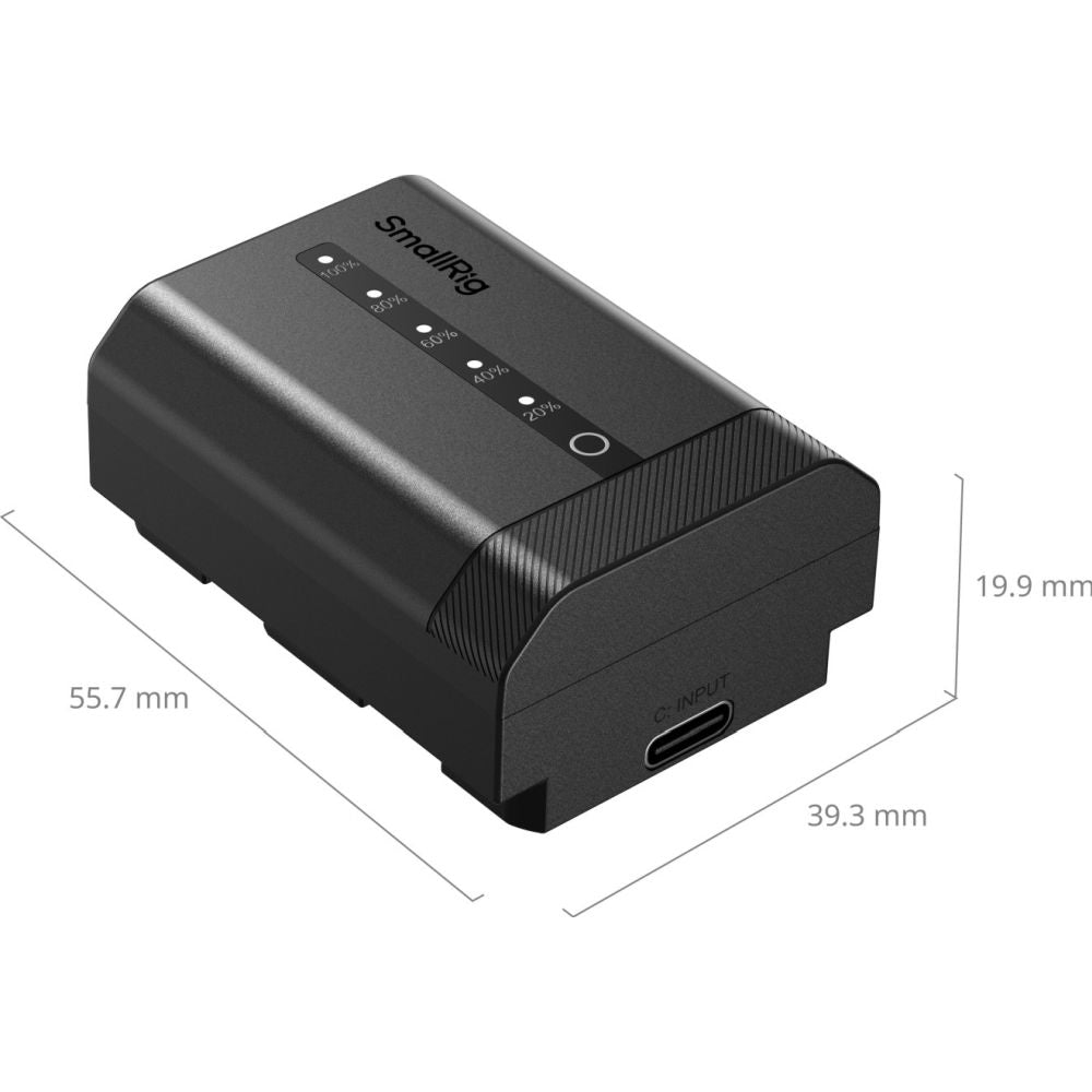 SmallRig 5297 Sony NP-FZ100 USB-C Kameraakku mit Leistungsanzeige