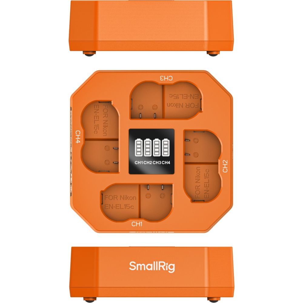 SmallRig 5747 Caricabatterie per fotocamera a quattro canali per EN-EL15c
