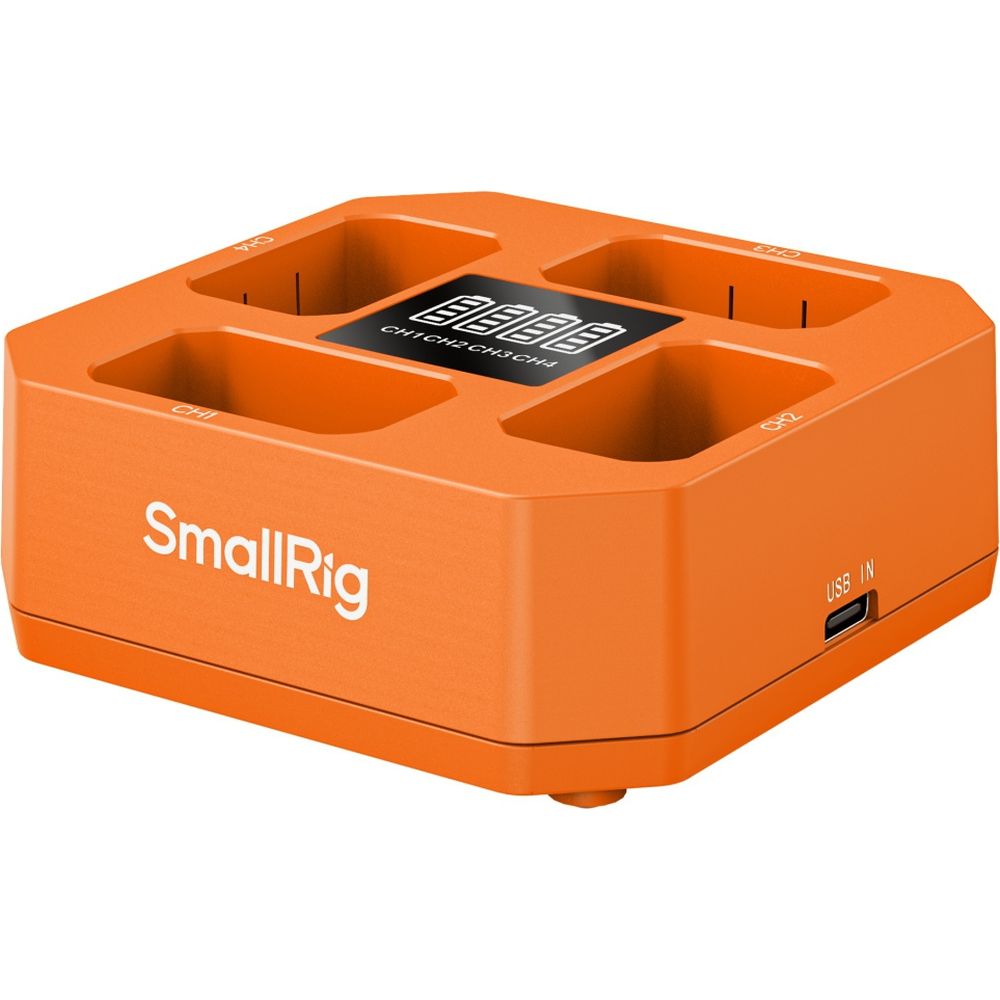 SmallRig 5749 Caricabatterie per batteria a quattro canali per fotocamera per NP-FW50