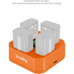 SmallRig 5749 Caricabatterie per batteria a quattro canali per fotocamera per NP-FW50