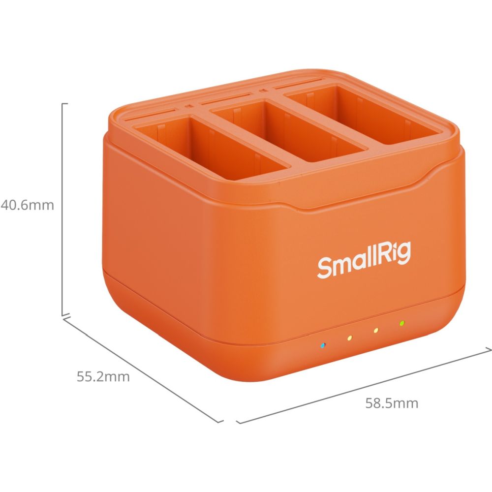 SmallRig 5921 Caricabatterie per fotocamera per DJI Action 6 / Action 5 Pro / Osmo 360