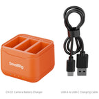 SmallRig 5921 Caricabatterie per fotocamera per DJI Action 6 / Action 5 Pro / Osmo 360