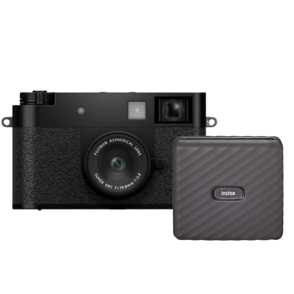 Fujifilm X Half Black + INSTAX Link WIDE Mocha Gray
