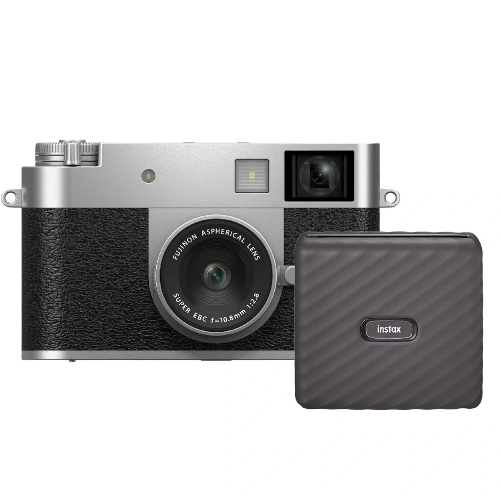 Fujifilm X Half Silber + INSTAX Link WIDE Mocha Gray
