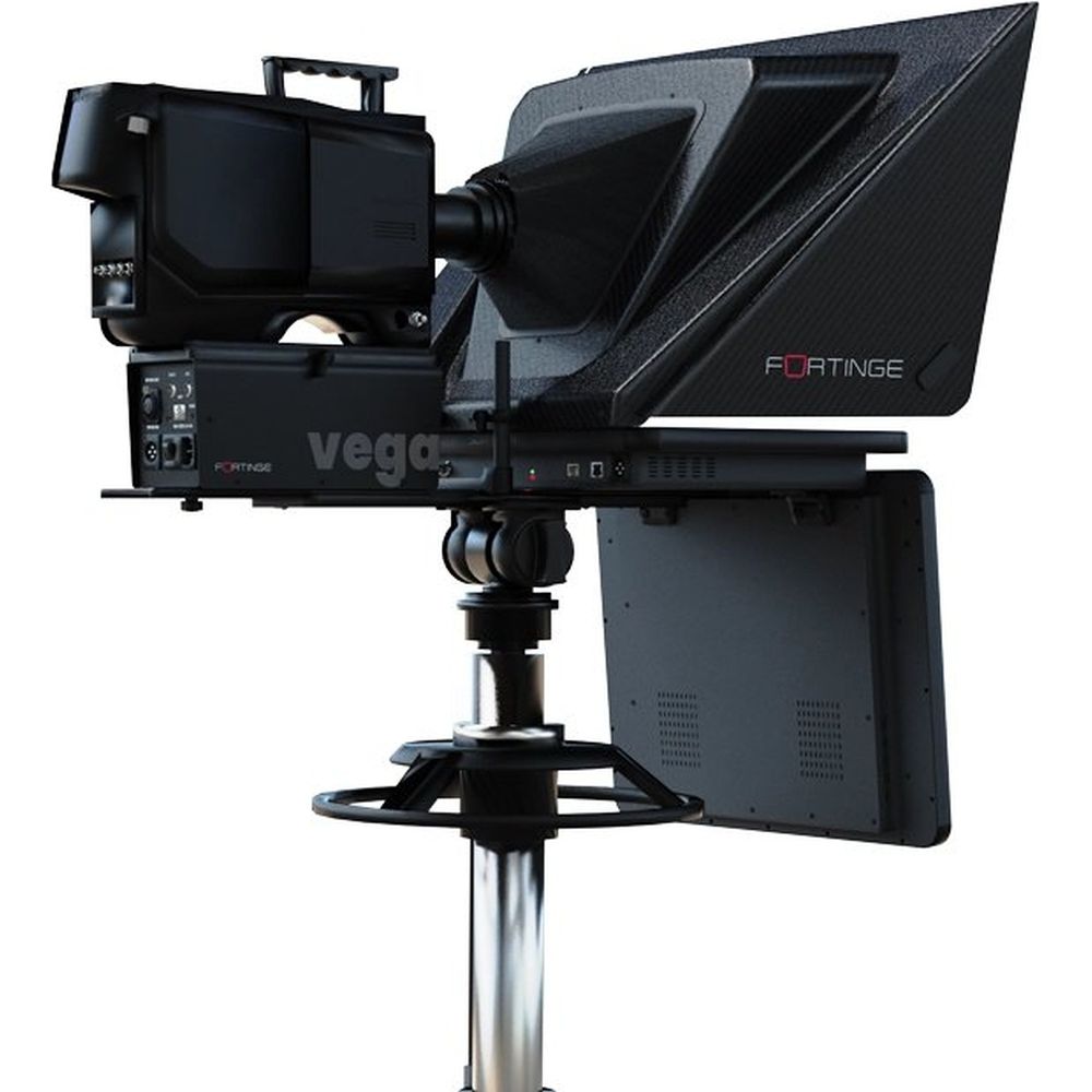 Fortinge VEGA Système de téléprompteur à capot en carbone de 17 pouces pour caméras ENG/studio