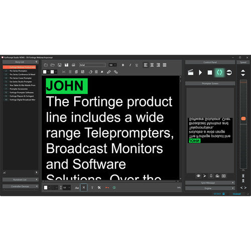 Fortinge ForPrompt Xpress Logiciel de téléprompteur - Version à télécharger