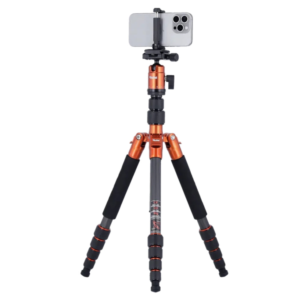 Rollei Compact Traveler No.1 Carbon Tripod V2 - Oranje