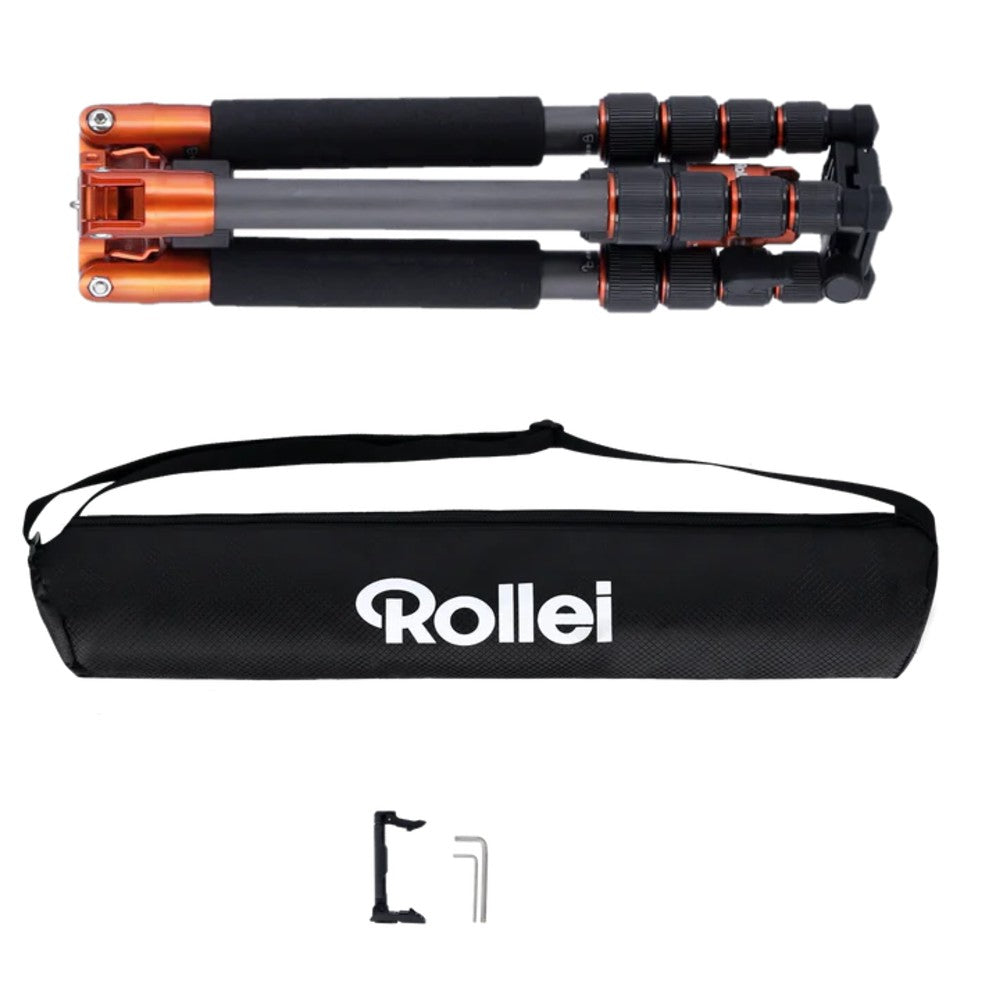 Rollei Compact Traveler No.1 Carbon Tripod V2 - Oranje
