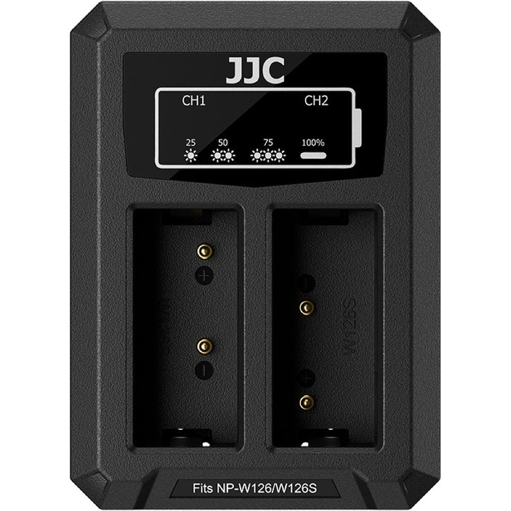 JJC Fuji DCH-W126TC USB-C Dual Battery Charger (voor Fuji NP-W126 accu)