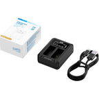 JJC Fuji DCH-W126TC USB-C Dual Battery Charger (voor Fuji NP-W126 accu)