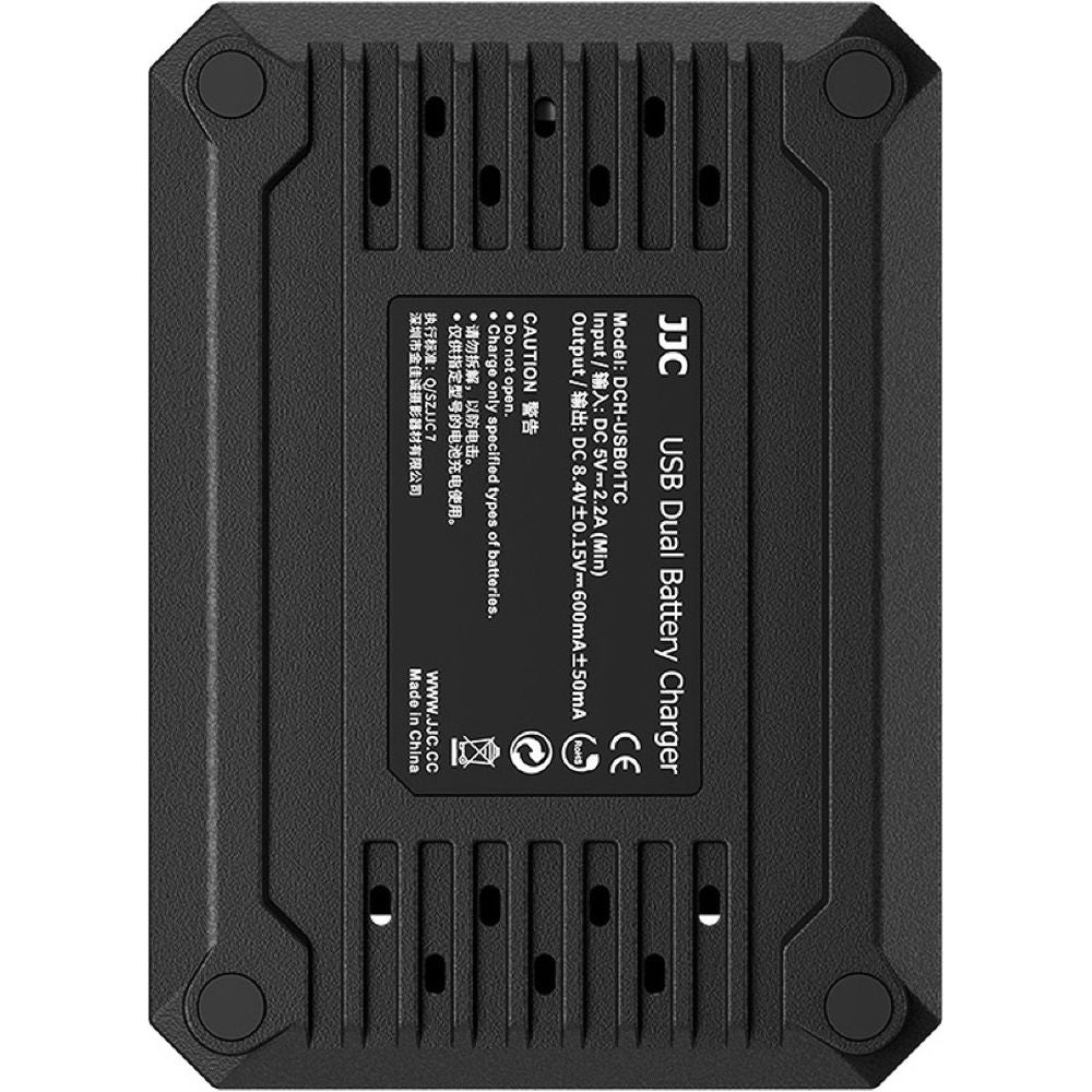 JJC Fuji DCH-W126TC USB-C Dual Battery Charger (voor Fuji NP-W126 accu)