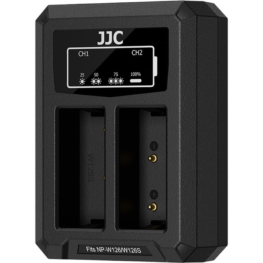 JJC Fuji DCH-W126TC USB-C Dual Battery Charger (voor Fuji NP-W126 accu)