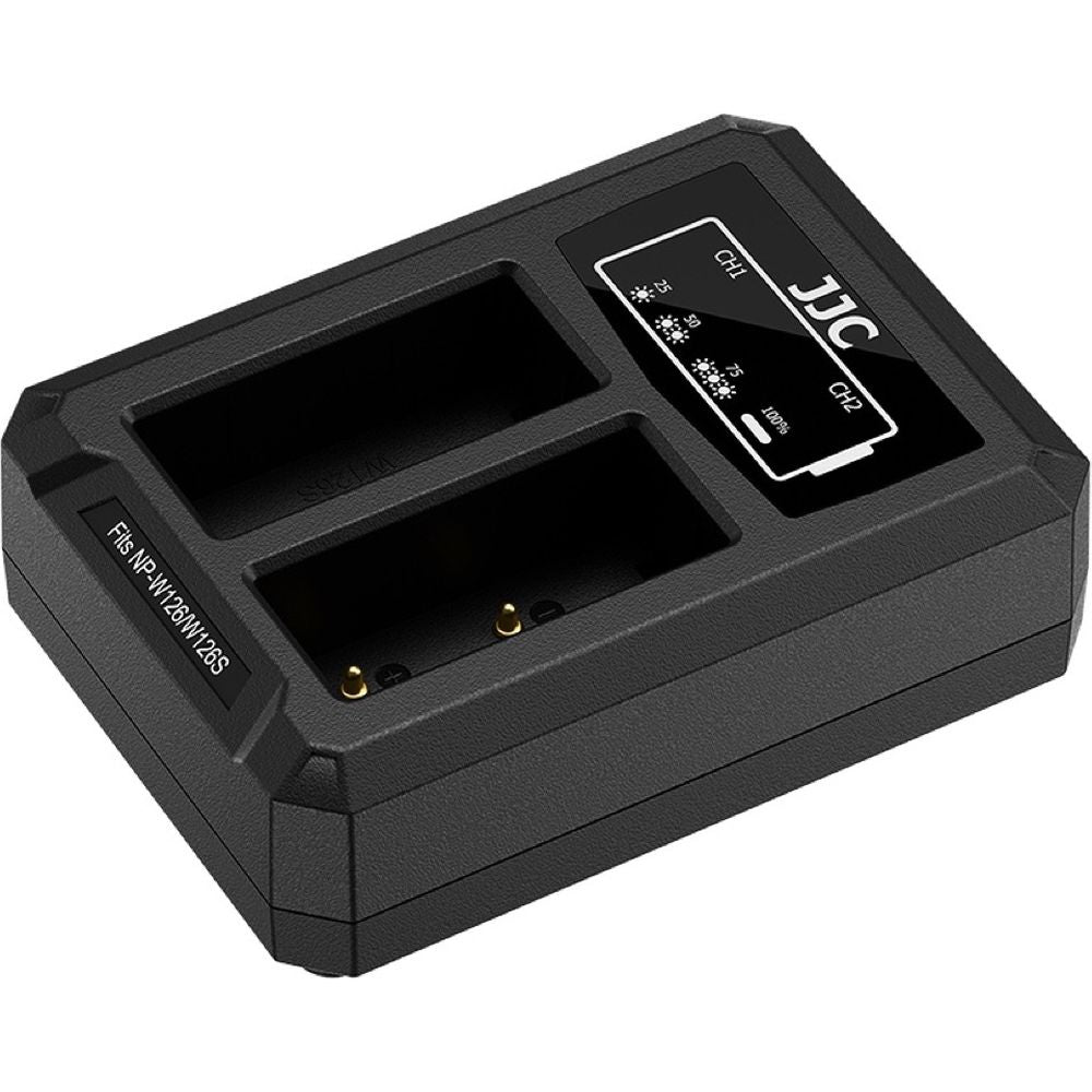 JJC Fuji DCH-W126TC USB-C Dual Battery Charger (voor Fuji NP-W126 accu)