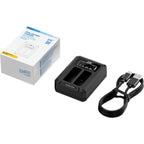 JJC Nikon DCH-EL14TC USB-C double chargeur de batterie (pour Nikon EN-EL14/EN-EL14A)