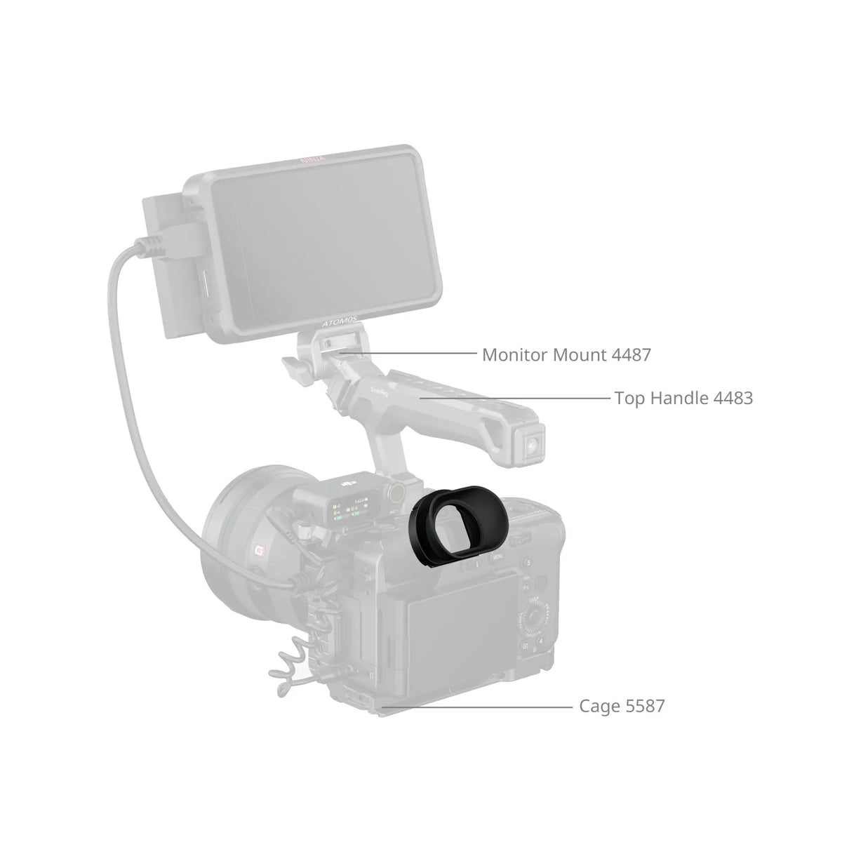 SmallRig 5713 Conchiglia oculare per Sony FX2