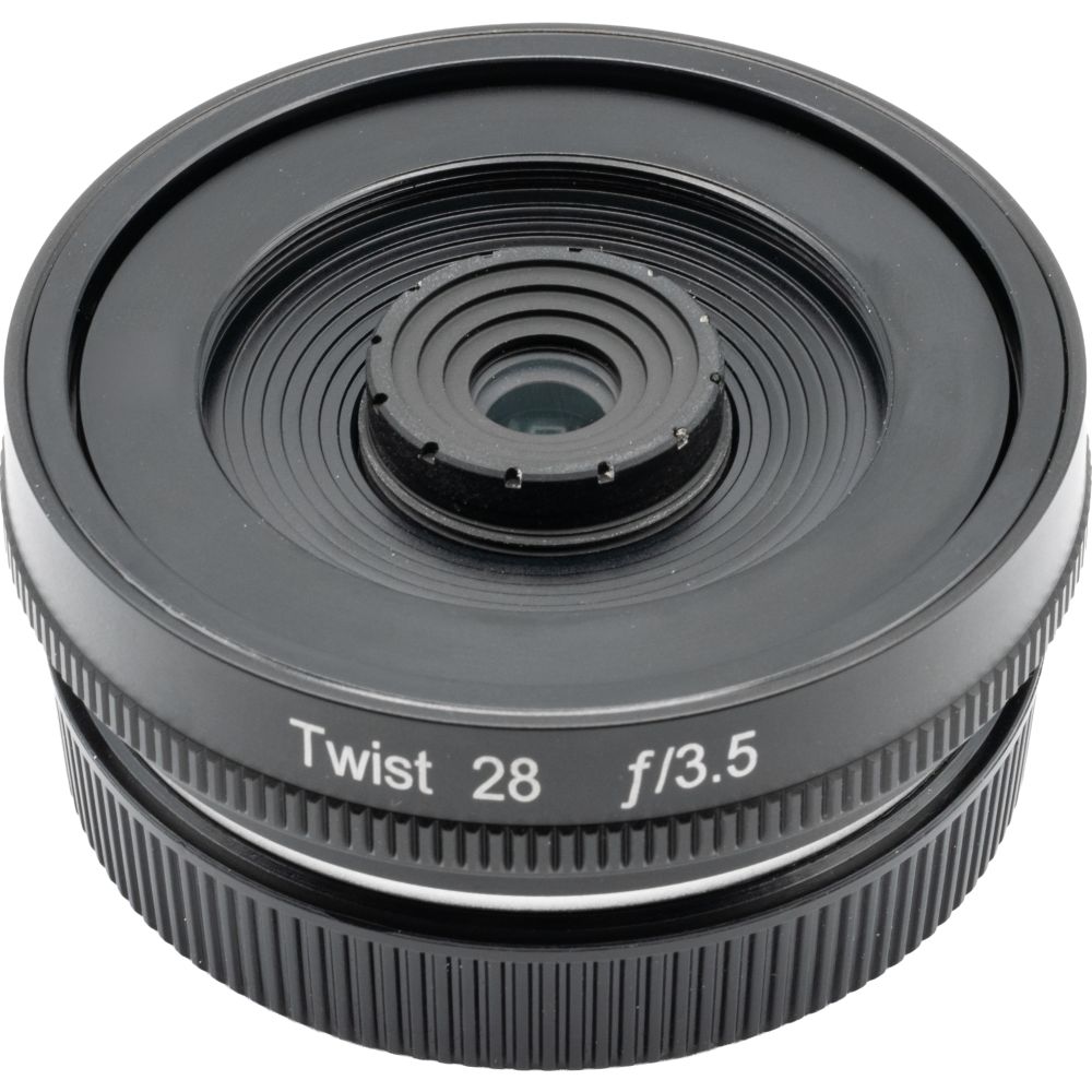 Lensbaby Twist 28 con custodia a conchiglia per Sony E