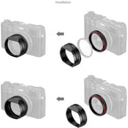 SmallRig 5848 Gegenlichtblende für Fujifilm X100VI / X100V, schwarz