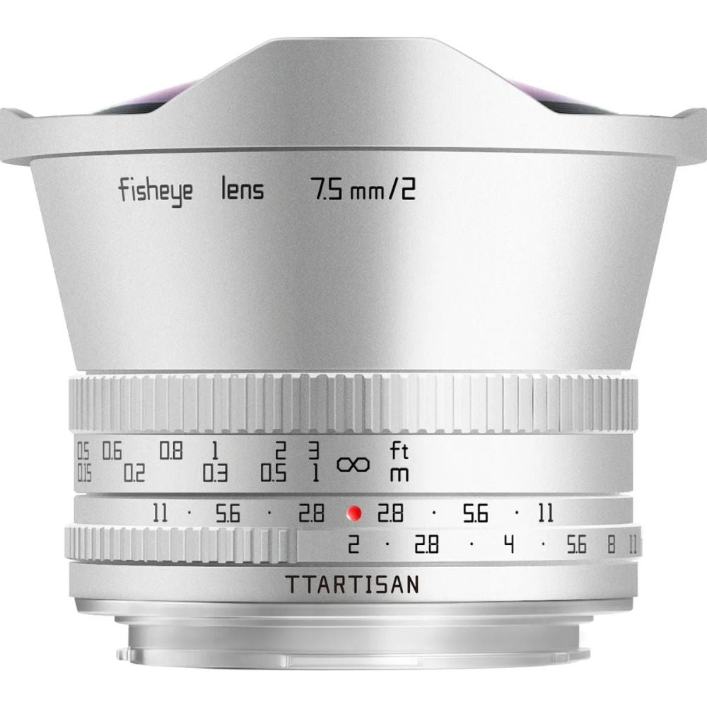 TTArtisans APS-C 7.5mm f/2 MFT argento