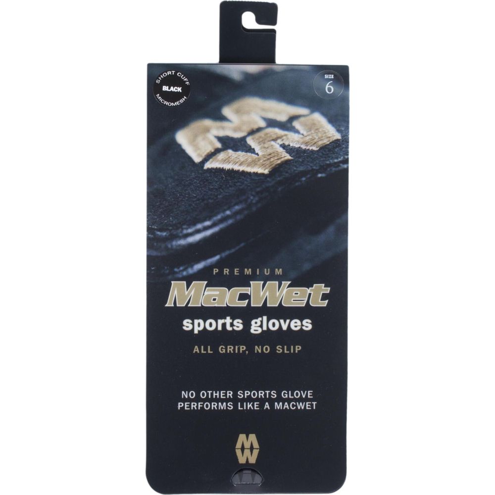 MacWet Shoot Mesh Gloves Short, Black 8,5cm