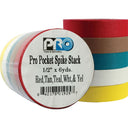 Pro Tapes Pro Pocket Spike 12mm x 5.4m Cloth Tape 5 light colours