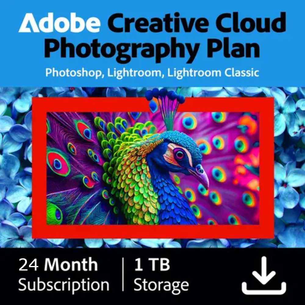 Adobe Creative Cloud Photography Plan - stockage cloud de 1 To - 24 mois/1 appareil - Multilingue (PC/Mac)