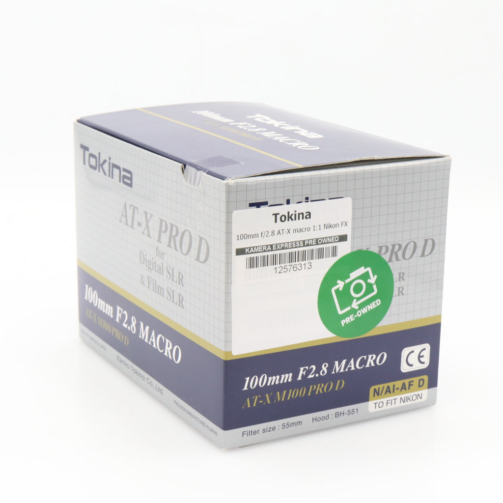 Tokina 100mm f/2.8 AT-X macro 1:1 Nikon FX occasion