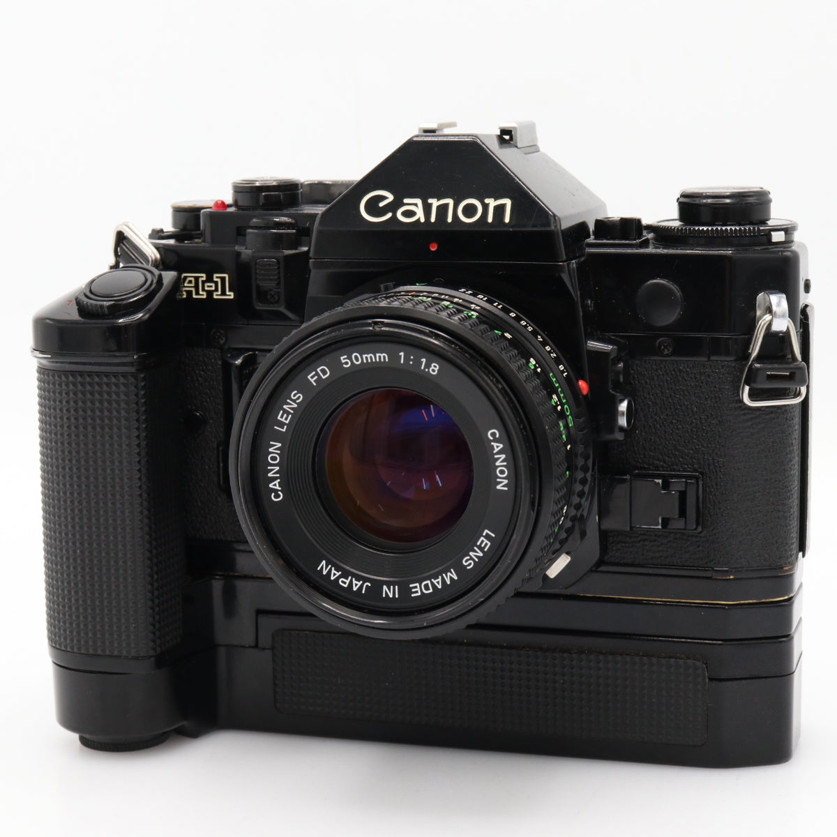 Canon A-1 cuerpo + motor-drive + FD 50mm f/1.8 segunda mano