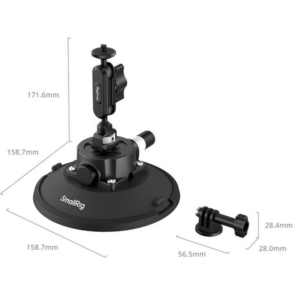 SmallRig 5856B 6" Suction Cup Mount voor Action Cameras