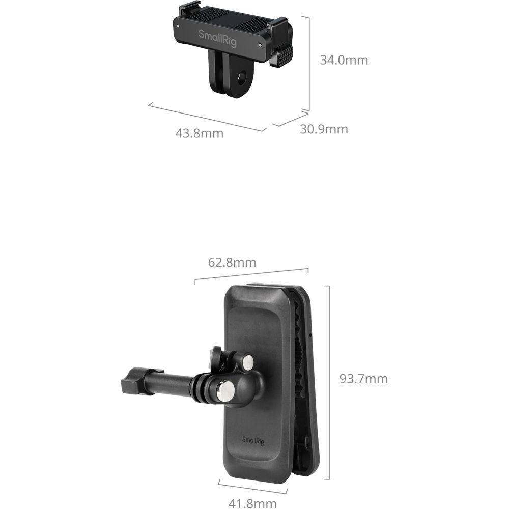 SmallRig 6307 Backpack Strap Clip Mount voor DJI Osmo Action 6 / Nano