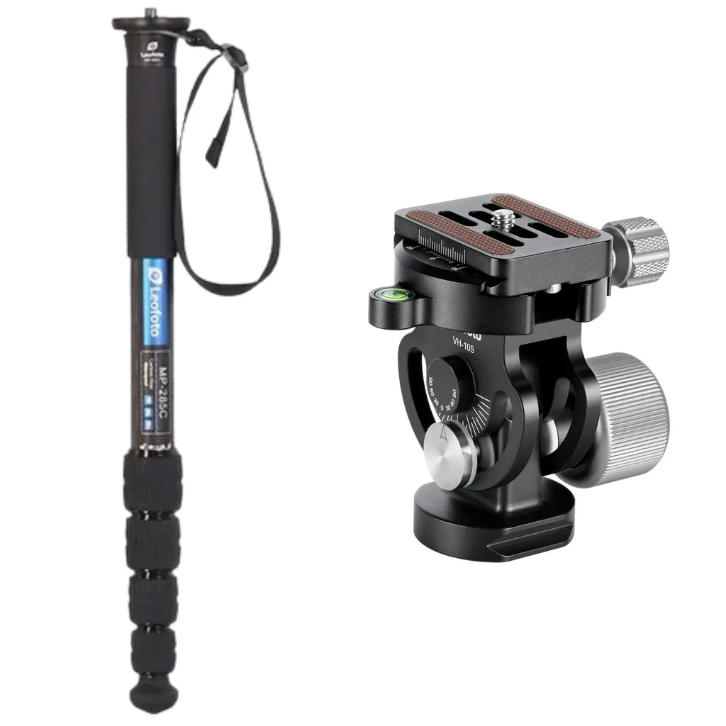 Leofoto Monopod MP-285C y monopod tilt rótula VH-10S