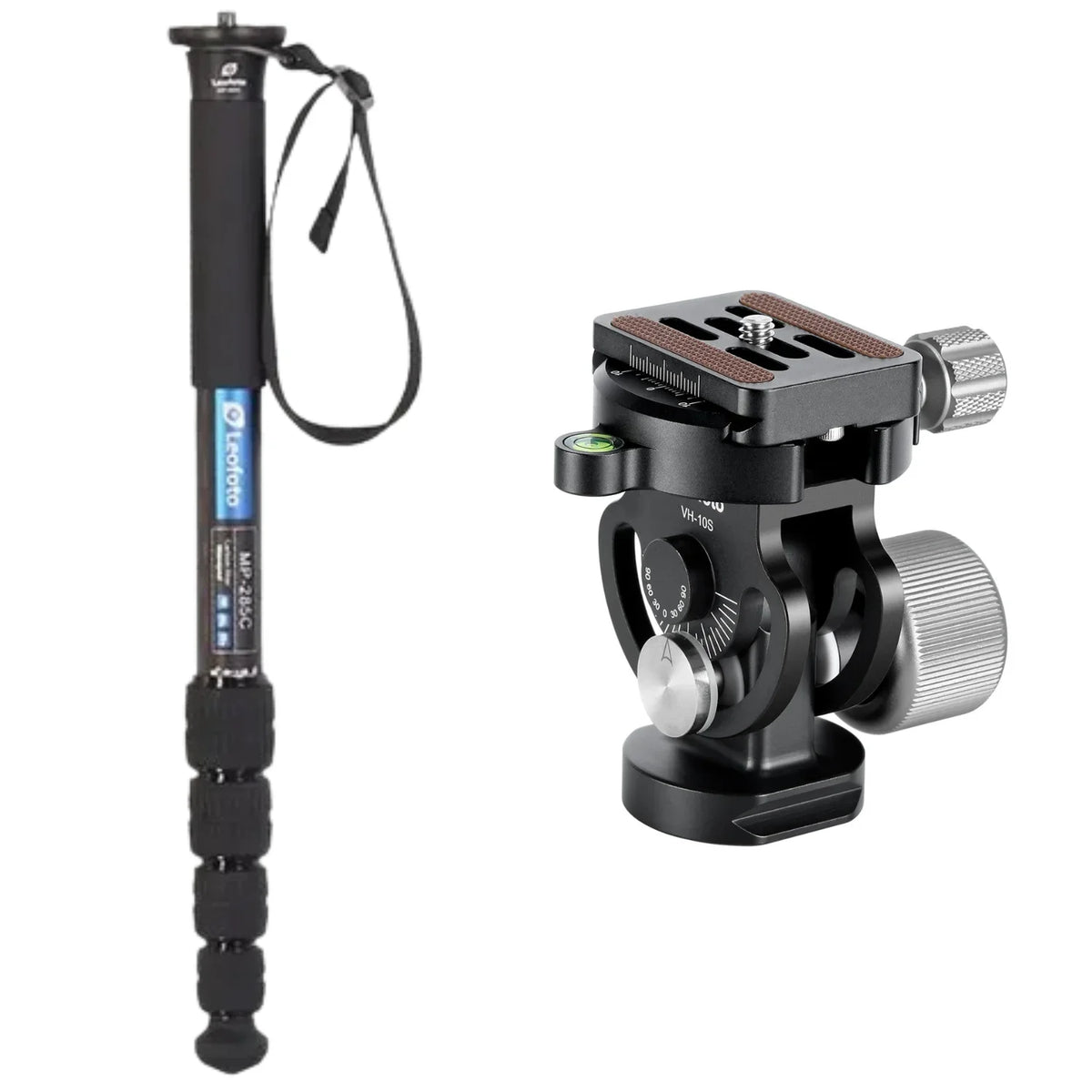 Leofoto Monopod MP-285C y monopod tilt rótula VH-10S