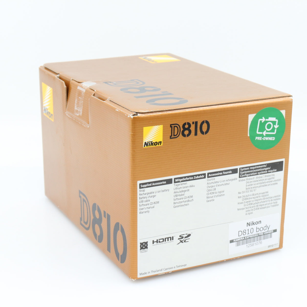 Nikon D810 body tweedehands